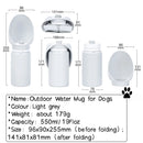 550ml Folding Pet Outdoor Walking Mug Portable Travel Water Bottle Puppy Cats Dogs Drinking Water Dispenser Cup Supplies