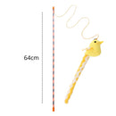 Brinquedo Interativo Para Gatos, Brinquedo De Varinha Com Passarinho e Sino de Pelúcia Para Gato, Ideal Para Brincadeiras.
