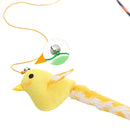 Brinquedo Interativo Para Gatos, Brinquedo De Varinha Com Passarinho e Sino de Pelúcia Para Gato, Ideal Para Brincadeiras.