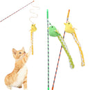 Brinquedo Interativo Para Gatos, Brinquedo De Varinha Com Passarinho e Sino de Pelúcia Para Gato, Ideal Para Brincadeiras.