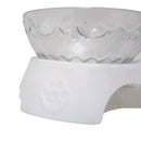 Comedouro Cães Gatos Elevado Duplo Bebedouro Transparente
