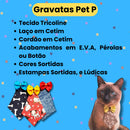 Gravatas Pet, Macho, Cachorro e Gato, Pet Shop, Banho e Tosa, Tamanho P, Kit, 15 Unidades.