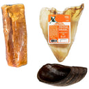 Mordedor Natural para Cães Casco Bovino Traqueia Bovina Orelha Bovina Kits Sortidos