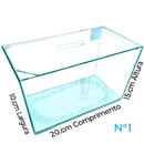 Aquário 3 litros 20x10x15 cm beteira n1 para peixes e plantas ornamental vidro retangular vidro 3mm incolor