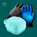 Kit Cuidados Pet Luva Tira Pelos Nano + Escova lava Pet Silicone Dispenser Cachorro Gato