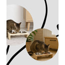 Comedouro e Bebedouro Madeira Pinus e Aluminio pra Cachorro ou Gato