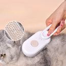 Escova a Vapor Pet Para Gatos e Cães Remoção de pelos 3 em 1