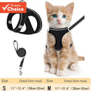 Arnés e guia ajustáveis para gatos, resistentes a fugas, com malha macia, refletiva e fáceis de controlar.