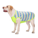 Dog Clothes Thin Golden Retriever Labrador Medium Large Dog Striped Two Vest NqVf