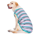 Dog Clothes Thin Golden Retriever Labrador Medium Large Dog Striped Two Vest NqVf