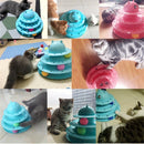 Brinquedo Interativo para Gato Torre com Bolinhas e 3 níveis Formato de Gato Feliz Gatinho Caçador- Brinquedos