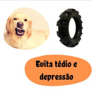 Brinquedo Mordedor Cachorro Pneu de Borracha Maciça