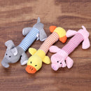 Brinquedo para Cachorro Kit 3 Bichinho de Pelúcia Mordedor Elefante Pato Porco Apito Som Interativo