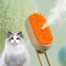 Escova A Vapor Para Gatos Cães 3 Em 1