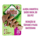 Mordedor Osso Resistente Maciço Bambu Peixe Aroma Bacon Truqys Bamboo