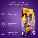 Ração Nutrican Plus Adultos 15kg - Sabor Carne Premium