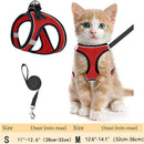 Arnés e guia ajustáveis para gatos, resistentes a fugas, com malha macia, refletiva e fáceis de controlar.