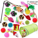Conjunto De Brinquedos Para Gatos De Estimação , 21 Peças , Canal De Gato , teaser Brinquedo De Combinação De mouse De P