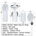 550ml Folding Pet Outdoor Walking Mug Portable Travel Water Bottle Puppy Cats Dogs Drinking Water Dispenser Cup Supplies