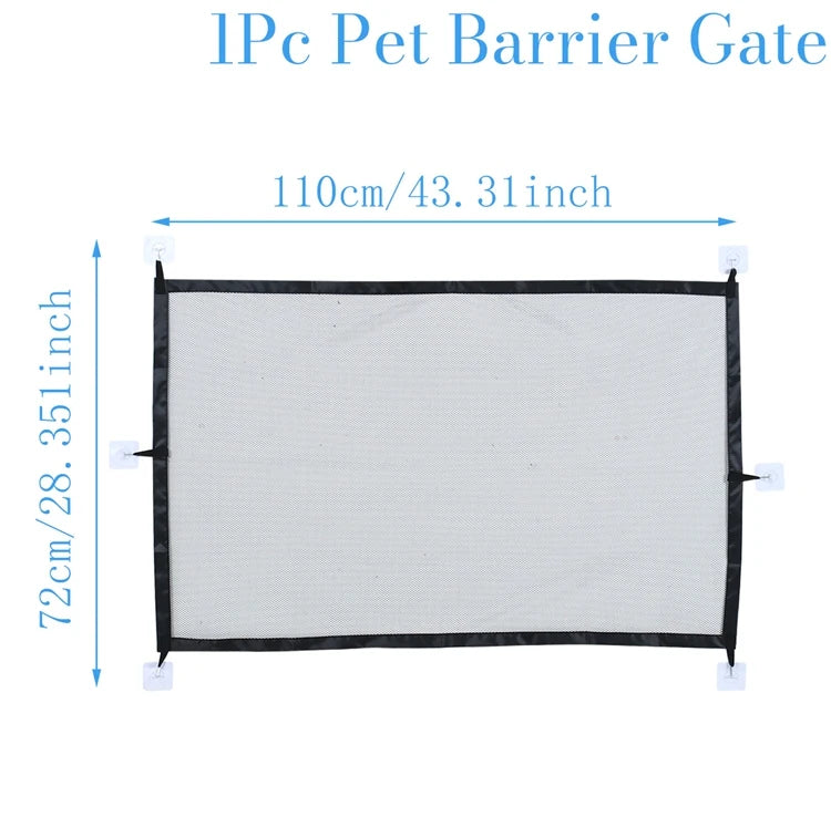 Cercado para Cães com 6 Ganchos – Grade Isoladora para Pets | Portão Dobrável com Tela Respirável para Segurança e Área de Brincar