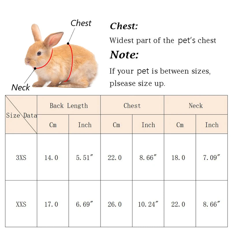 Suéter de Inverno Quentinho para Coelhos e Pequenos Animais