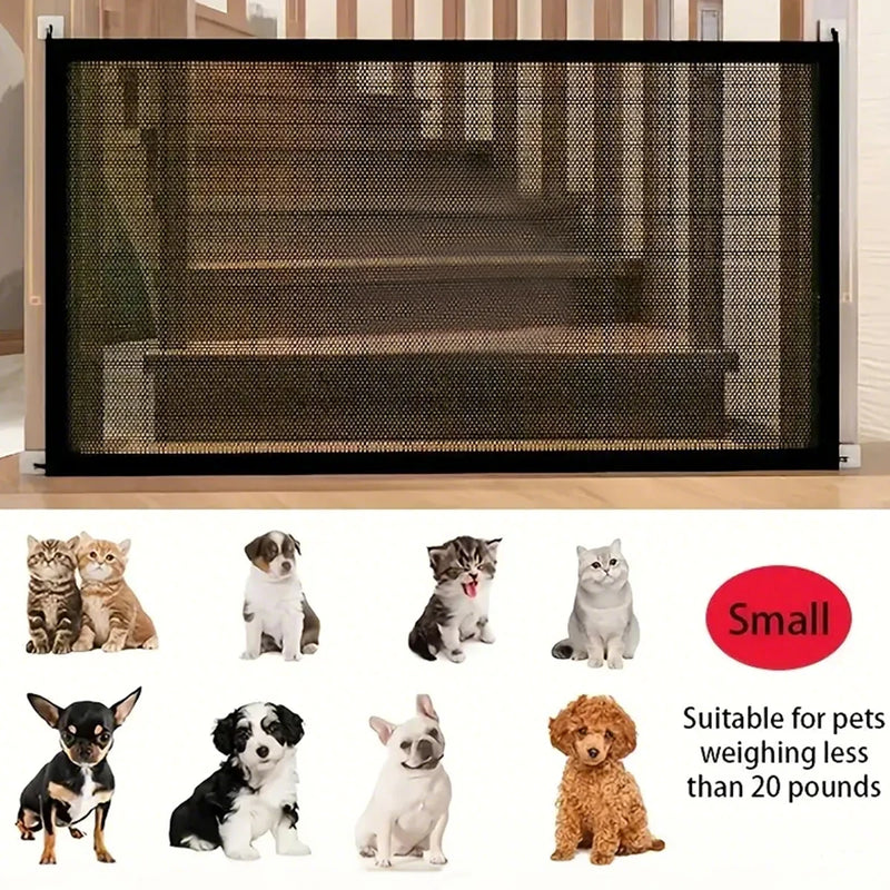 Cercado para Cães com 6 Ganchos – Grade Isoladora para Pets | Portão Dobrável com Tela Respirável para Segurança e Área de Brincar