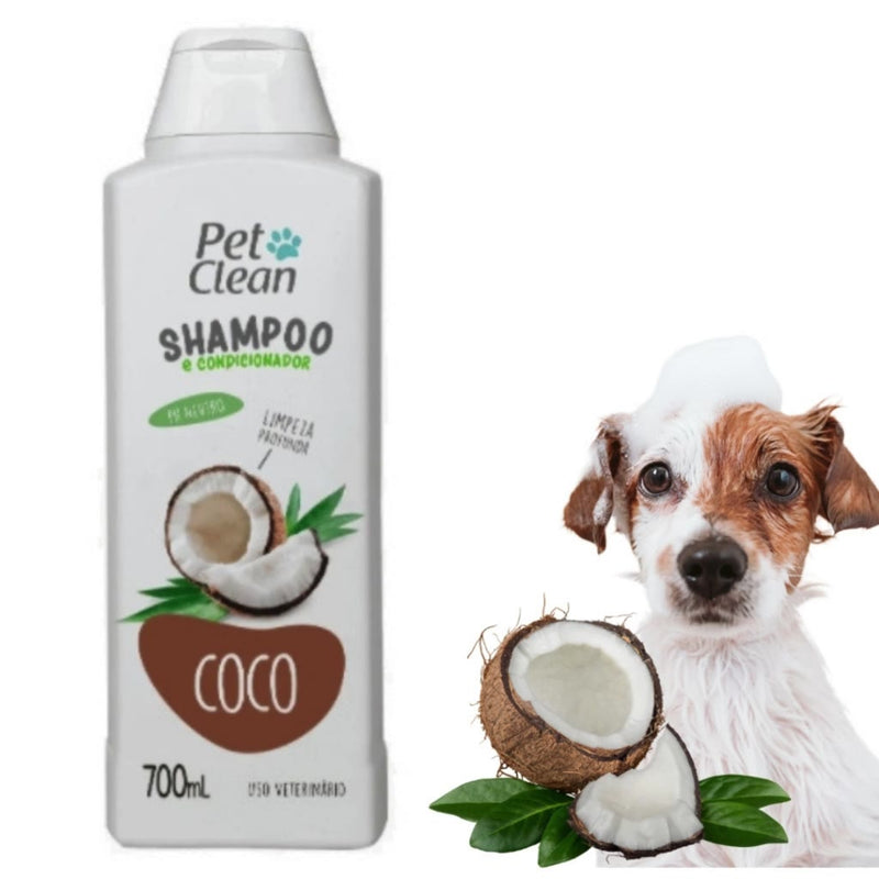 Shampoo Pet Clean PetClean Coco Cães Cachorros Pet 700ml