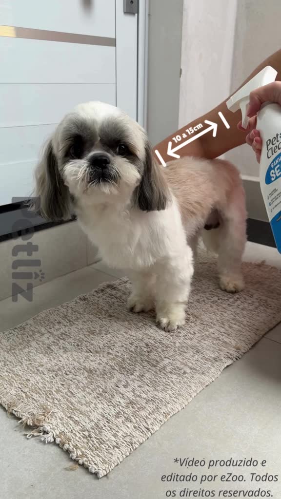 Kit 2 Banho a Seco Spray Sem Enxágue para Cachorro e Gato Pet Clean - 500ml