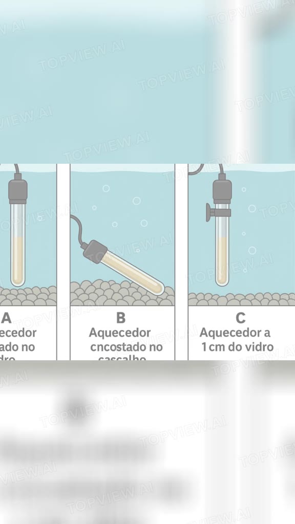 Aquecedor para Aquários de até 3 Litros - 3W - 110V/220V - Eletrônico 100% Seguro