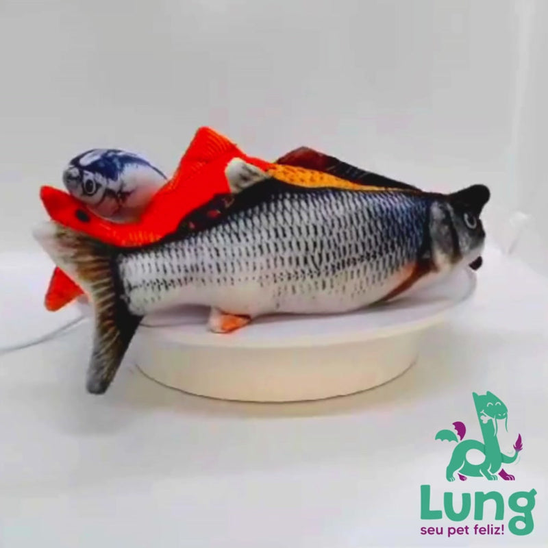 Brinquedos para Gatos Catnip Peixe Pelúcia Pet Interativo Sortido Vários Modelos Erva Mordedor Macio