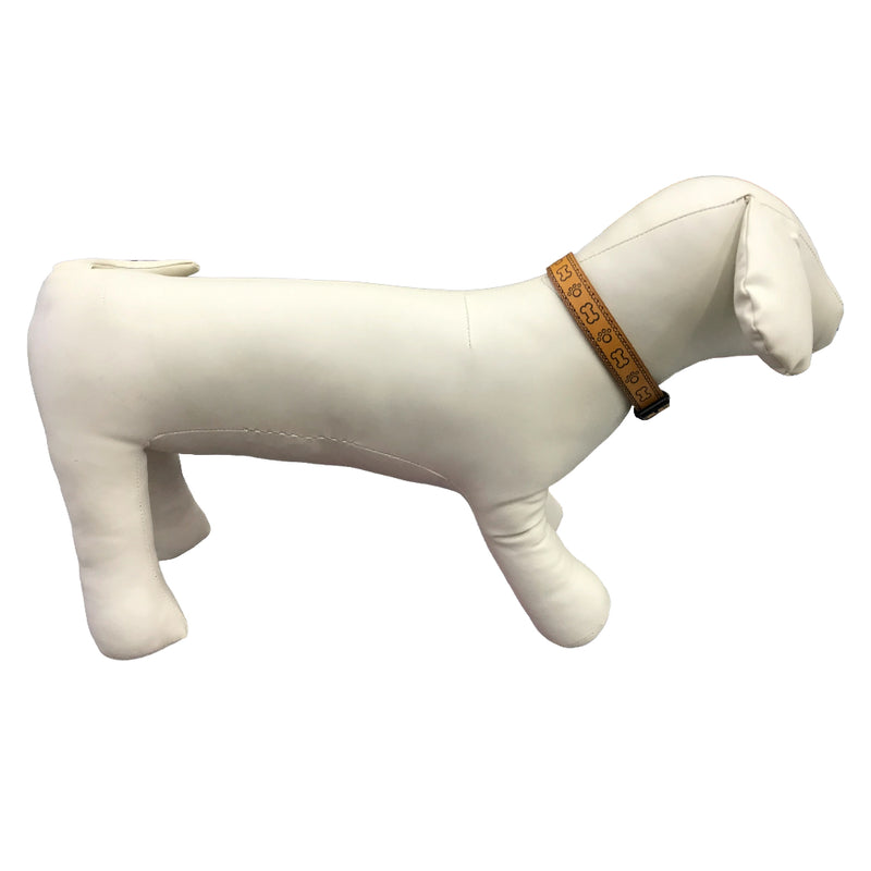 Coleira De Couro Sintético Ajustável Para Cachorro Cães Médio Grande Porte Confortável Linha Premium Pet LR-0079