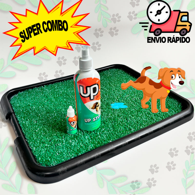 Sanitário Pra Cachorros Grama Sintética Tapete Higiênico + Xixi Sim Não