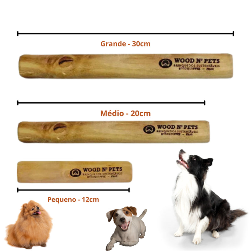Brinquedo Pet Mordedor Sustentável Rústico Para Cachorro Wood N'pets Tamanhos - P M E G e G Extreme