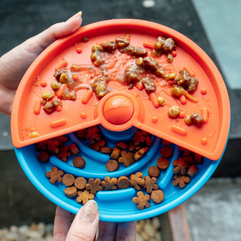 Comedouro Interativo Lento e Educativo Com Diferentes Texturas - Para Cães e Gatos - Para Cachorros - Gira Gira - Petiko