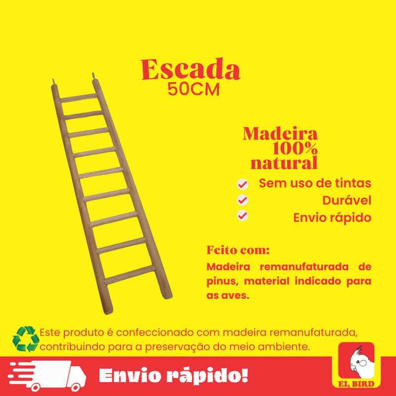 Escada Para Calopsita Periquito Papagaio Agapornis Ring Neck