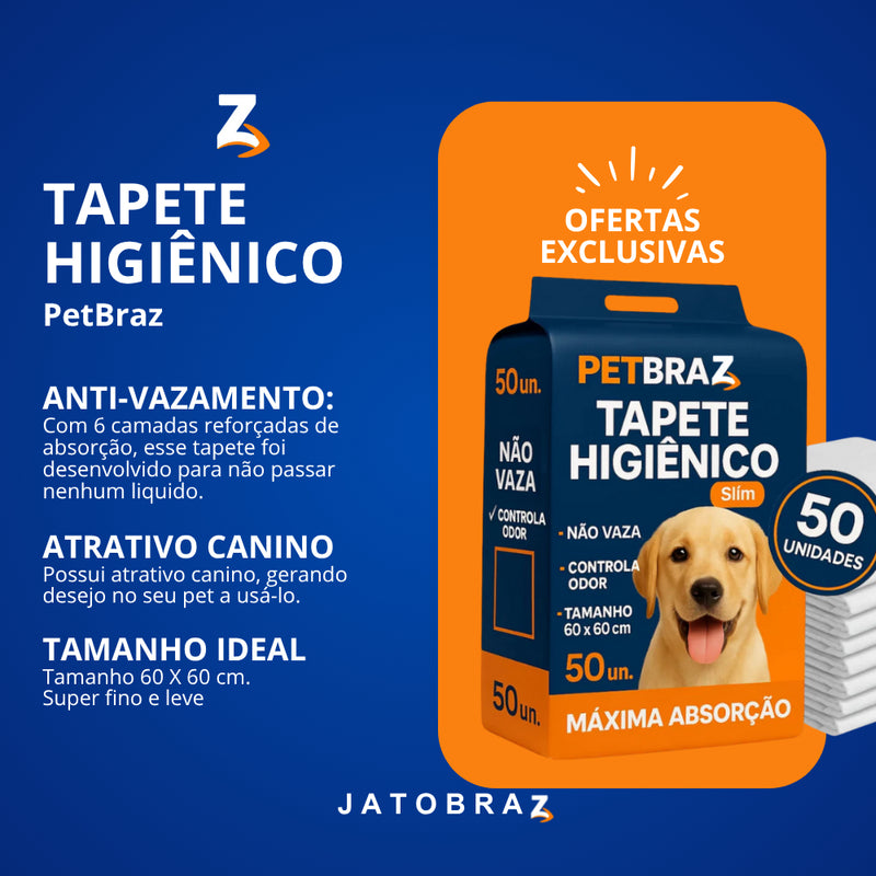 Tapete Higienico PetBraz 50 Unidades Envio Imediato