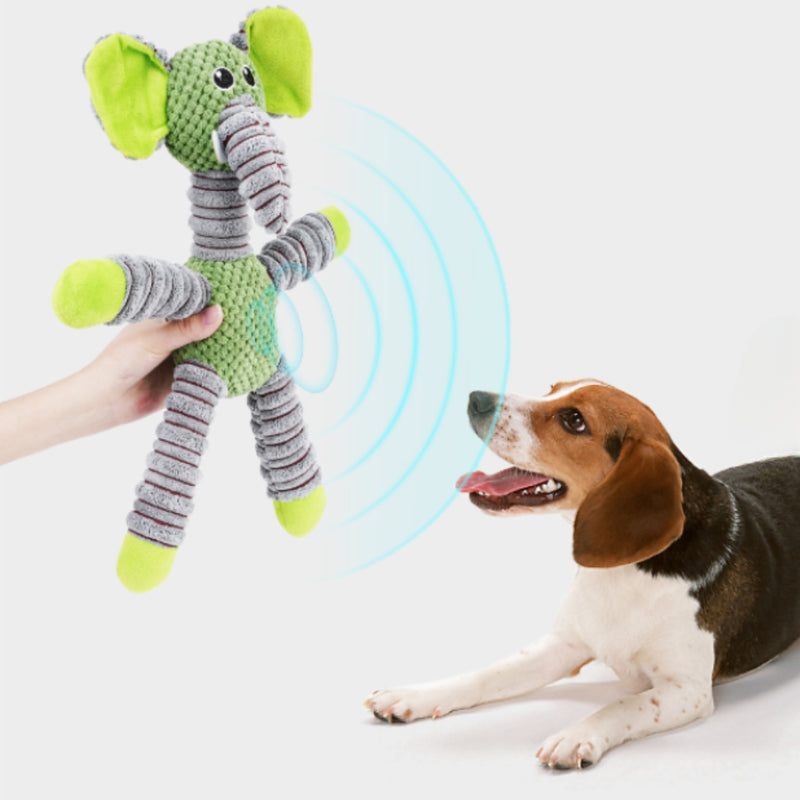 Pelúcia Pet G 38 cm Luxo com Som e Textura Brinquedo para Cachorro Alivia Stress