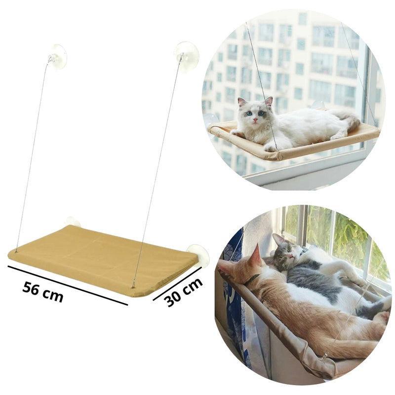 Cama Para Gato Suspensa de Janela GG com ventosas 20kg Caminha Rede pet