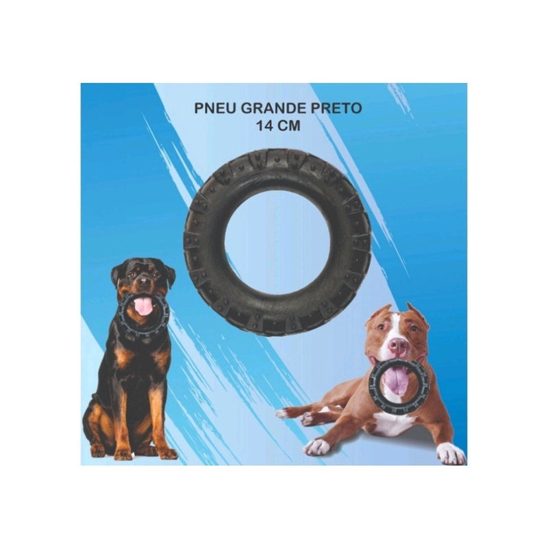 Brinquedo Mordedor Cachorro Pneu de Borracha Maciça