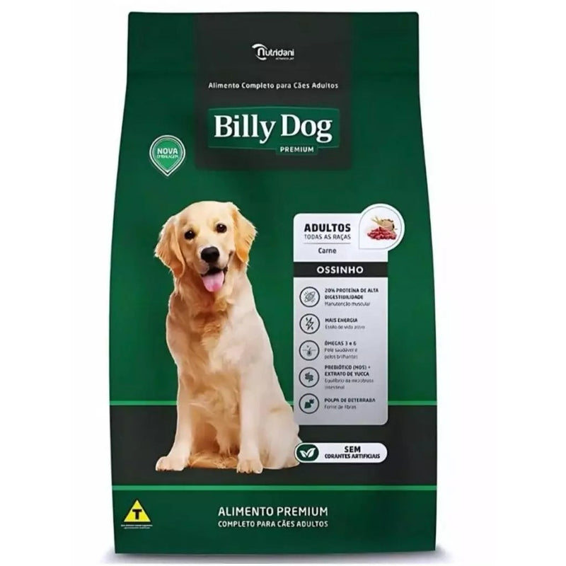 Ração Billy Dog ossinho premium carne 7kg,15kg e 25kg C/BRINDE