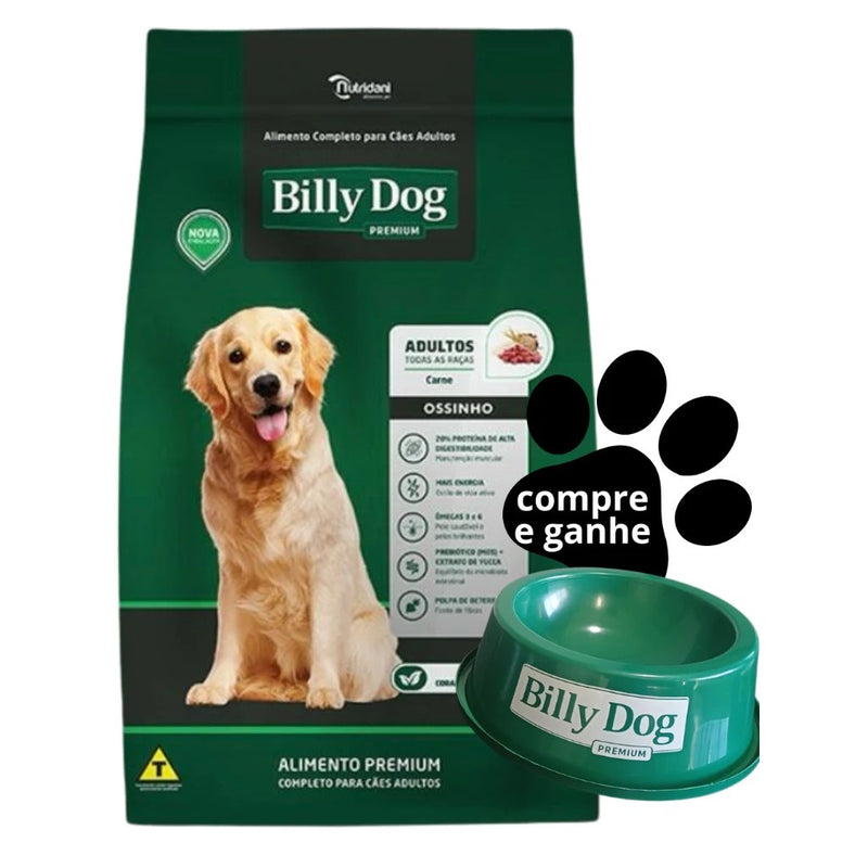 Ração Billy Dog ossinho premium carne 7kg,15kg e 25kg C/BRINDE
