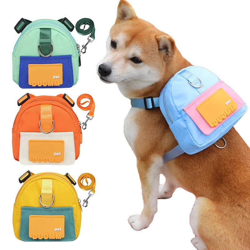 Mochila Pet Impermeável Com Peitoral E Guia Ideal Para Cães Em Viagens E Passeios Ao Ar Livre