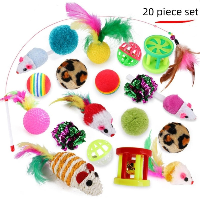 Conjunto De Brinquedos Para Gatos De Estimação , 21 Peças , Canal De Gato , teaser Brinquedo De Combinação De mouse De P